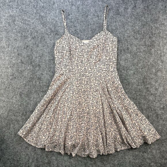 ARITZIA Talula Dress Women 4 Pink Floral Mini Swing Adjustable Straps Skater - Picture 1 of 15